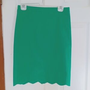Elegant Green/Turquoise J.Crew Women's Skirt, size 2